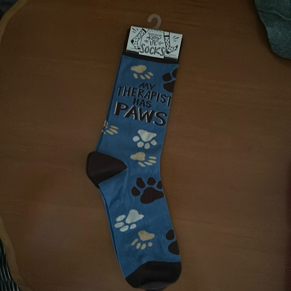 Primitives by Kathy Blue and Brown Paw Print Socks